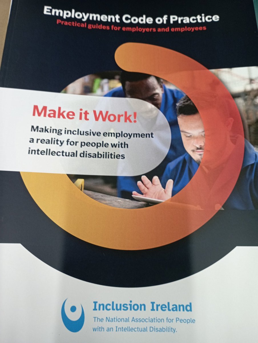 Today we are at the launch of <a href="/InclusionIre/">Inclusion Ireland</a> employment code of practice #makeitwork well done to all that put this together. #Inclusion