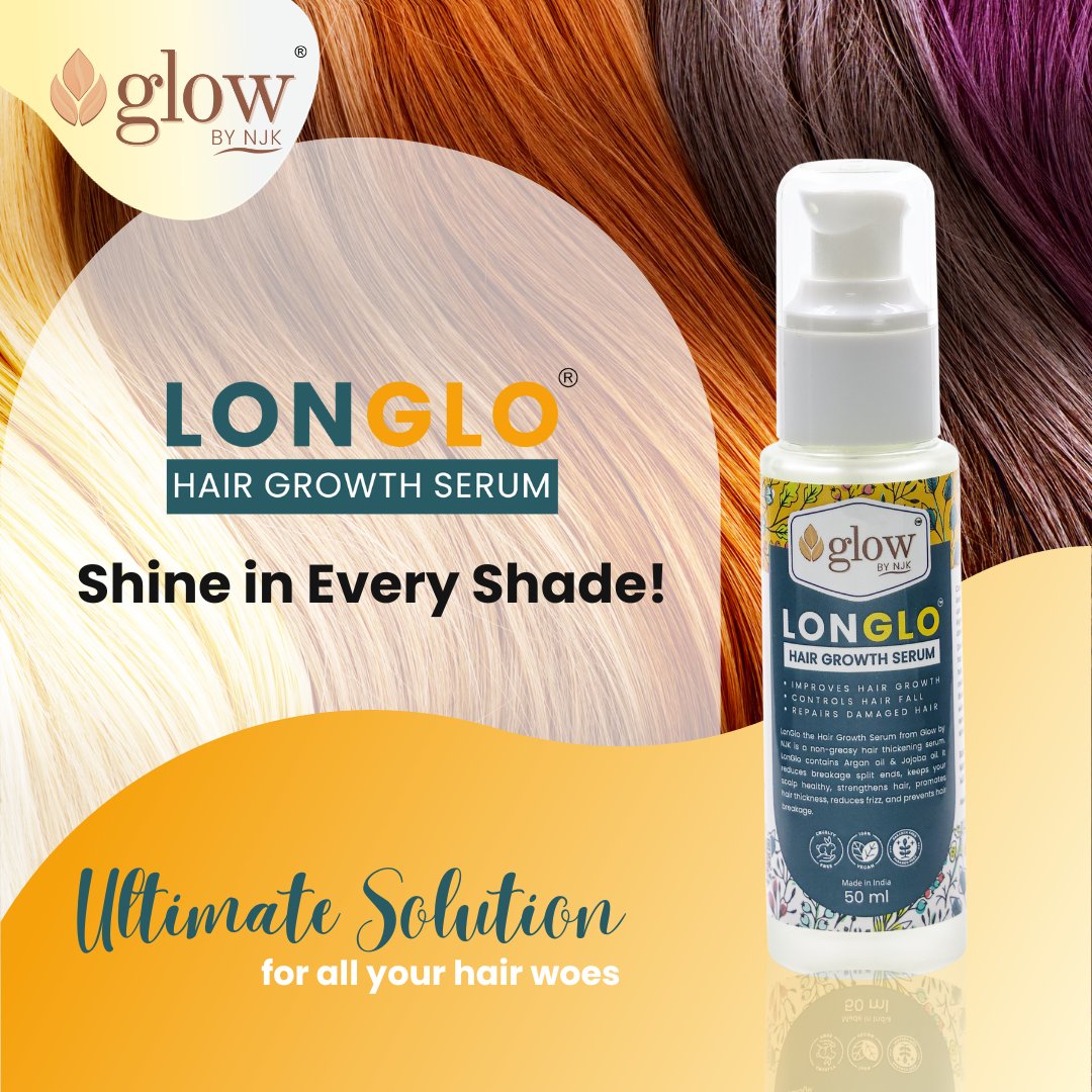 Our longlo hair serum does magic for your hair, give your shade a shine
shine in every shade!
.
.
Longlo hair growth serum is the ultimate solution for all your hair woes..

#glowbynjk #hairserum #shinnyhair #hairgrowth #besthairserum #silkyhair #splitend #longhair #beautifulhair