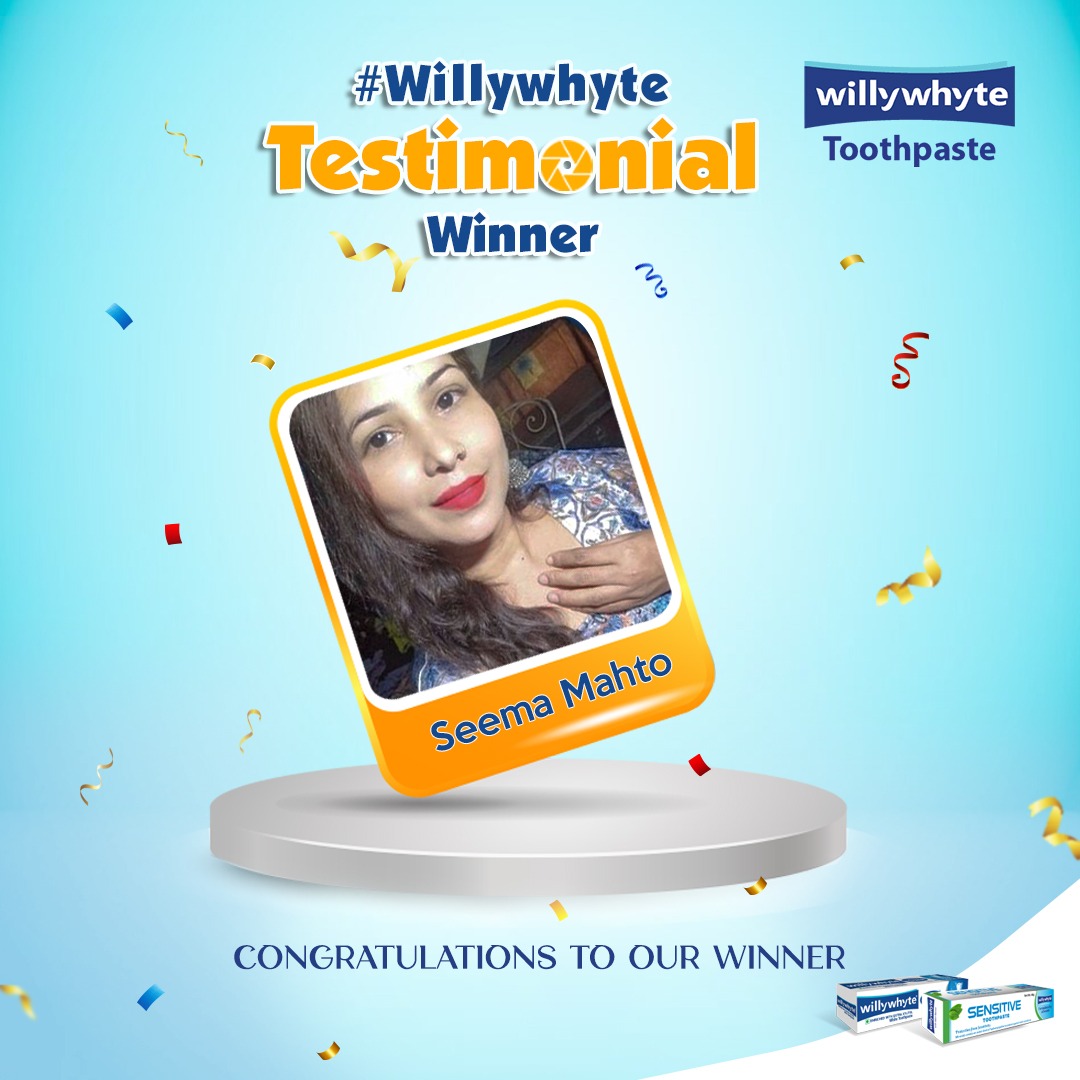 willywhytepaste's tweet photo. "Huge congratulations to our Testimonial Contest Winner 🥳! Thank you for being a shining example of gratitude🥰. Cheers to you from the Willywhyte team🎉🎊!"

#willywhyte #willywhytetoothpaste #willywhytetoothbrush #testimonialcontest  #contestwinnerannouncement #luckywinner https://t.co/S0IX6ghdXo