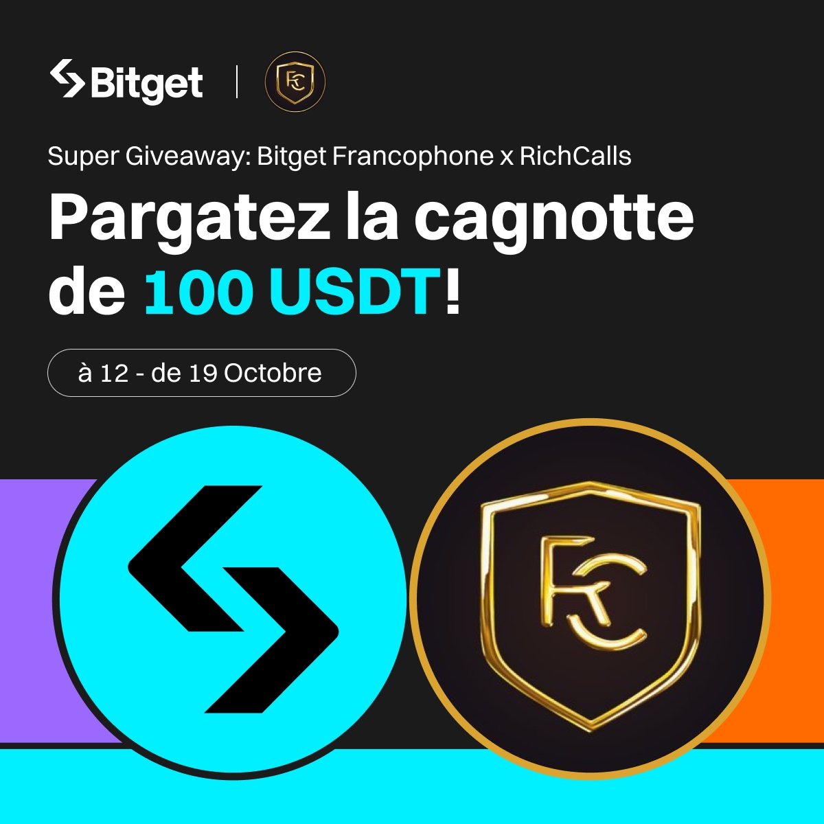 🎁Giveaway🎁
🤩la cagnotte de 100 $USDT

💥Pour participer:
✅LIKE &amp; RT
✅Follow <a href="/Orbyt_off/">Orbyt</a> <a href="/NitramEvan/">Evan</a> <a href="/bg_francophone/">Bitget Francophone</a> 
✅ Inscris toi sur : bitget.com/referral/regis…

#Giveaway #Bitget #cryptomarket #Crypto #cryptomonnaies
