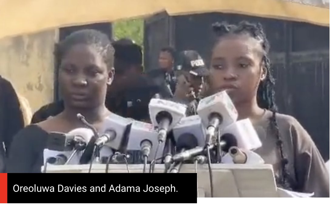 Meet Adama Joseph and Oreoluwa Davies. They’re both female students of Kwara State Polytechnic. The duo tied one Mr Adeniyi Ojo under the guise of having a sex slave threesome marathon. After tying him and all ready for the sex romp, they suddenly switched on him and started