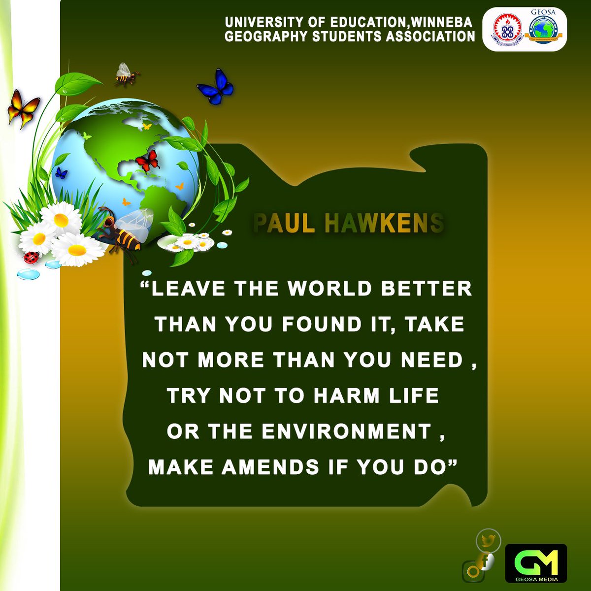 Let ensure a sustainable environment as young ambassadors of nature