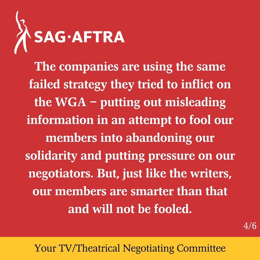 “It is with profound disappointment that we report the industry CEOs have walked away from the bargaining table after refusing to counter our latest offer. We have negotiated with them in good faith, despite the fact that last week they presented an offer that was, shockingly,