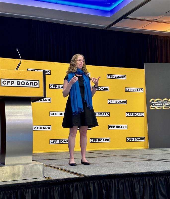 CFPBoard's tweet photo. Kicking off Day 2 of the 2023 #CFPConference is award-winning @Wharton professor and #Choiceology podcast host @katy_milkman, sharing strategies for identifying and overcoming barriers to change.

#CFPConference https://t.co/8zEq0yhWk4