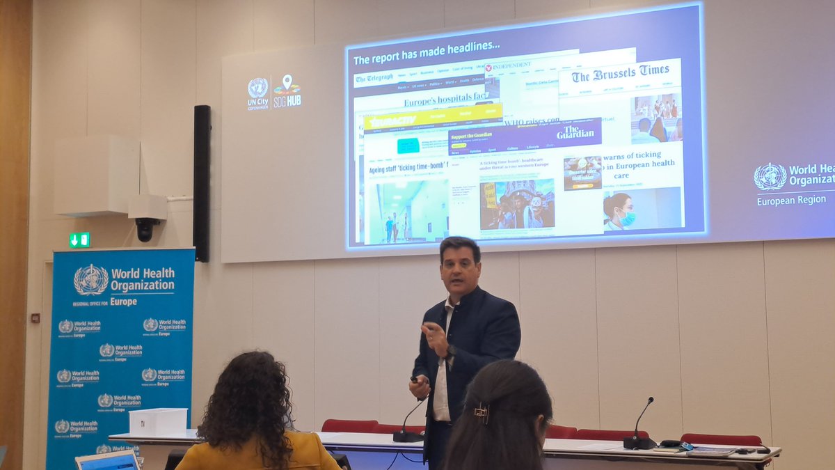 ejdpwg's tweet image. And the @ejdpwg #EJD #Academy workshop continues with an insightful presentation by Tomás Zapata @TomasZapata111, Head of the #MWF &amp;amp; Service Delivery Unit of @WHO_Europe on "Addressing healthcare workforce challenges"...