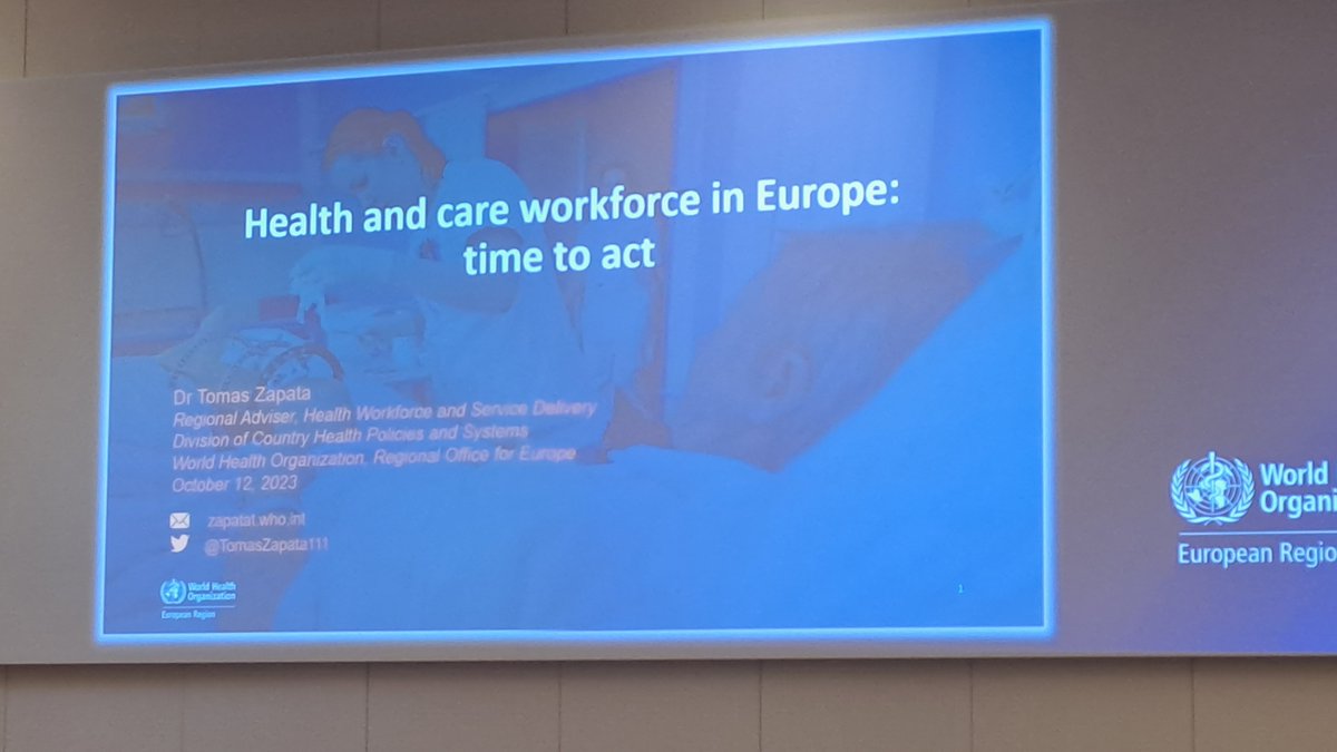 ejdpwg's tweet image. And the @ejdpwg #EJD #Academy workshop continues with an insightful presentation by Tomás Zapata @TomasZapata111, Head of the #MWF &amp;amp; Service Delivery Unit of @WHO_Europe on "Addressing healthcare workforce challenges"...