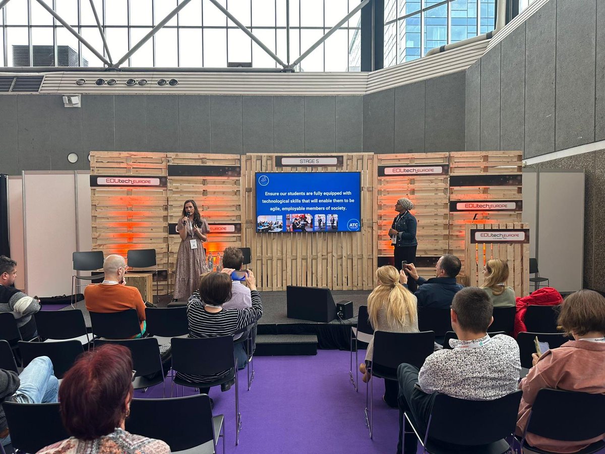 atctrust1's tweet photo. Great event! Some wonderful inspiration at the edu tech Europe conference! #AtCAchieve #AtCCollaborate  #EduTechEurope #Inspiration #Innovation #Education https://t.co/bIzeu7PU8b