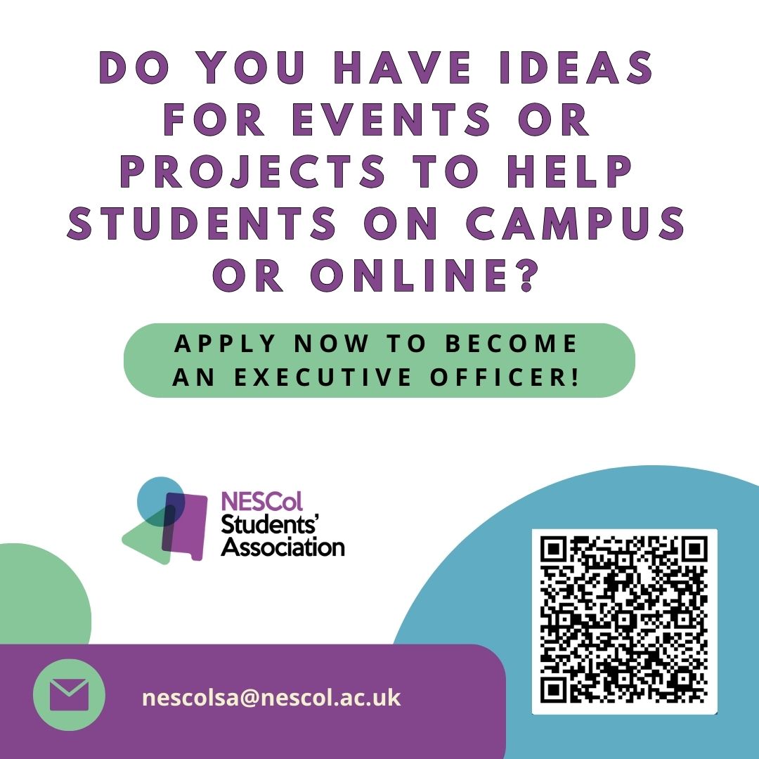 2 more days until we close the Executive Officer applications, why not make your idea to make the student experience better into a ✨reality✨
We're looking at you Fraserburgh and Altens, we need your help! #InfluencingChangeForTheBetter