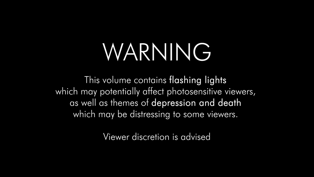 SmallerSoulYT's tweet photo. The warning on the #RWBY Volume 9 Blu-ray is looking so much better! Thanks for listening @RoosterTeeth https://t.co/Q9KAOG61E3