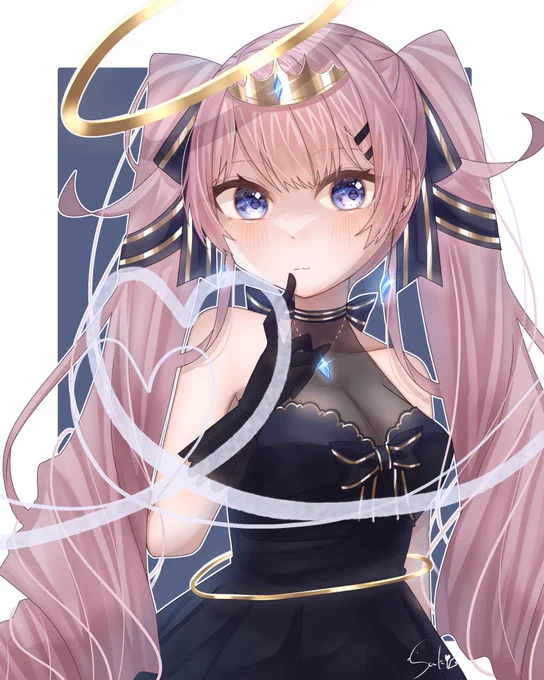 【 私のこと覚えているかな…?? 】久しぶりに描いたので覚えてるかたはいますでしょうか?ちょっとおめかししたうちの子のミアちゃんです#オリジナルキャラクター #天使 #お絵描き好きさんと繋がりたい 