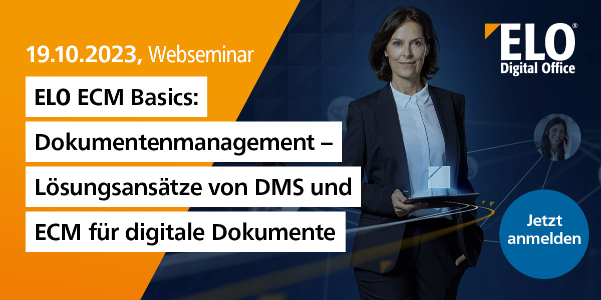 Nächste Woche startet wieder unsere Webseminarreihe ELO ECM Basics: Erfahren Sie alles Wissenswerte über das Dokumentenmanagement.
Melden Sie sich an!

#ELODigital #webseminar #dokumentenmanagement

ow.ly/zJBo50PVqcY