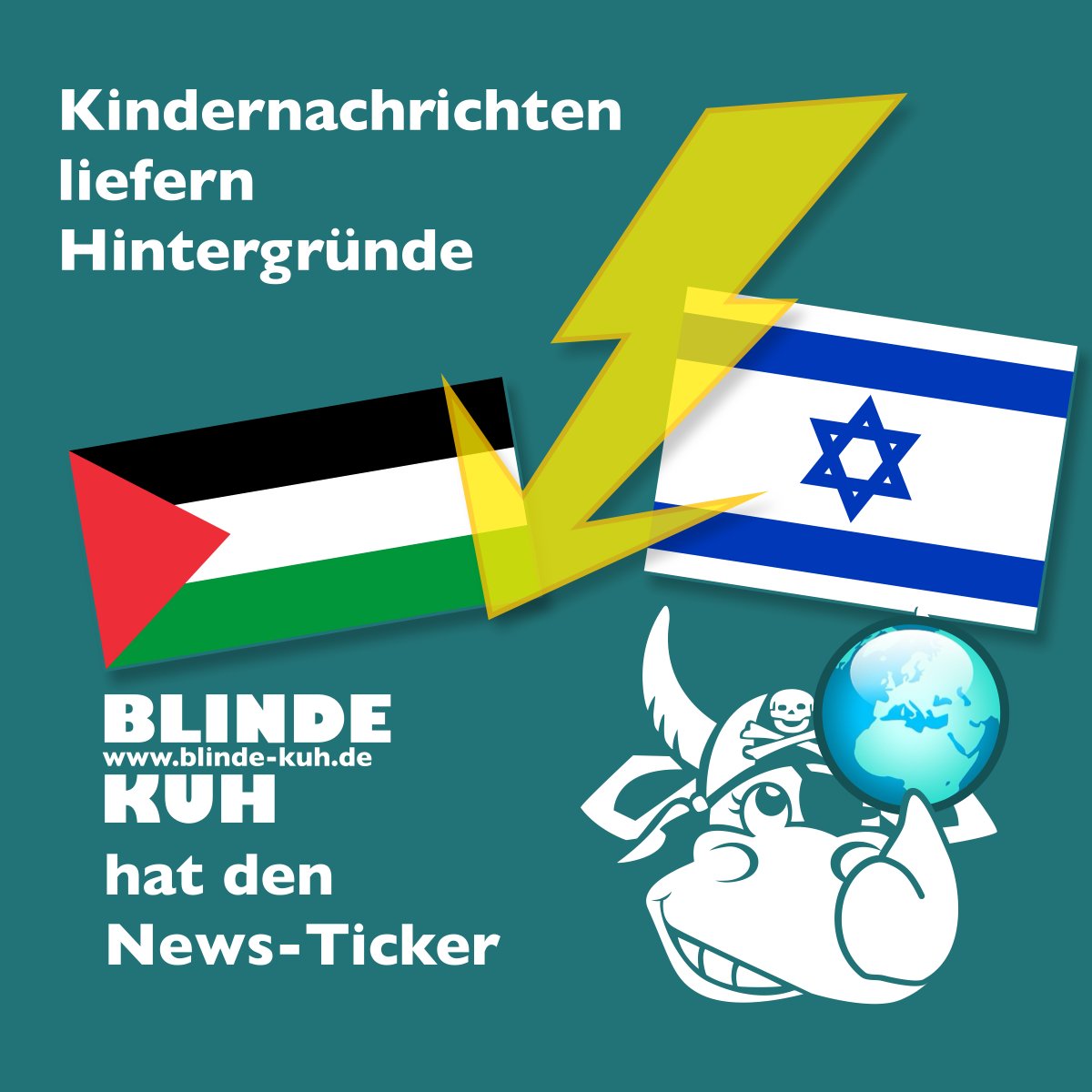 Blinde Kuh e.V. (@blinde_kuh_ev) on Twitter photo Kinder möchten wissen, was hinter den schrecklichen Nachrichten aus #Israel steckt. Doch Formate für Erwachsene überfordern und verstören. Darum bieten wir #Kindernachrichten im News-Ticker, Hintergründe zum Konflikt und Hilfeseiten über die Suchmaschine.
<a href="/Seitenstark/">Seitenstark</a> <a href="/inigamm/">Gutes Aufwachsen mit Medien</a> Kinder möchten wissen, was hinter den schrecklichen Nachrichten aus #Israel steckt. Doch Formate für Erwachsene überfordern und verstören. Darum bieten wir #Kindernachrichten im News-Ticker, Hintergründe zum Konflikt und Hilfeseiten über die Suchmaschine.
<a href="/Seitenstark/">Seitenstark</a> <a href="/inigamm/">Gutes Aufwachsen mit Medien</a>