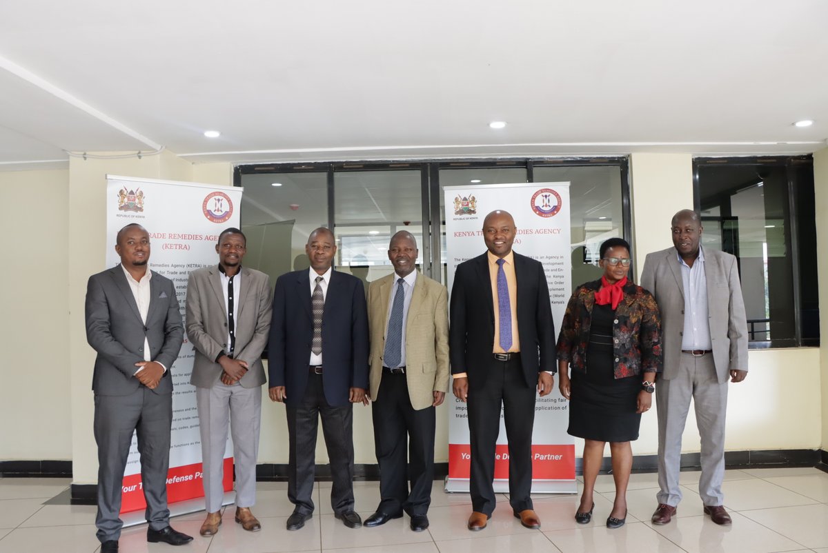 KAM_Kenya's tweet photo. Consultative Meeting between KAM and KETRA on Trade Remedies Issues facing Manufacturers

KAM and the Kenya Trade Remedies Agency (KETRA) held a consultative meeting to discuss trade remedies issues faced by manufacturers, specifically those in the plastics and rubber, energy, electrical, and electronics sectors. The discussion delved into unfair practices, including dumping, subsidies, and special "countervailing" duties, along with emergency measures aimed at protecting local industries.

KETRA, a state corporation under the State Department for Trade, implements trade remedies in Kenya in accordance with the World Trade Organization (WTO) Law on Trade Remedies, domesticating WTO agreements on anti-dumping, subsidies and countervailing measures, and safeguards. This aligns with Kenya's efforts to protect against unfair import trade practices causing harm to its domestic industry.

During the meeting, various topics were discussed, including boosting global competitiveness and fostering export-led industrialization. Raising awareness about illicit trade among specific groups, like users, producers, and government bodies, is crucial. This requires improving collaboration among agencies like Kenya Bureau of Standards (KEBS), Anti Counterfeit Authority (ACA), Kenya Revenue Authority (KRA), enhancing coordination, and ensuring accountability. Additionally, advancing export-driven industrialization entails investigating dumping activities and actively engaging in the creation and enforcement of anti-dumping laws.

KAM Head of Policy, Research and Advocacy, Job Wanjohi stressed the importance of Kenya re-evaluating its cost and ease of doing business. He emphasized the necessity of defining a path toward sustained growth in anticipation of increased competition from both the region and the continent.

Mr Samuel Chemisto, HSC, the Acting CEO of KETRA, underscored the challenges associated with economic liberalization, emphasizing that while it fosters economic openness, it also leads to heightened competition. He stressed the temporary nature of safeguards, clarifying that they are designed to provide short-term relief. However, he emphasized the necessity of these measures being structured to address not just the immediate threats but also the long-term competitiveness of the industry.

The meeting concluded with an agreement on the need for a joint investigation into affected sectors to inform remedial measures. This includes the development and enforcement of countervailing and anti-dumping duties and measures against products harming Kenyan manufacturers. Additionally, a collaborative multi-agency framework involving organizations that promote the competitiveness of local industries shall be established.

#KAMAdvocacy
