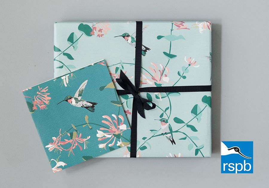 With the RSPB collaboration starting to draw to an end, we're selling out of lots of our favourite items including this hummingbird mint wrapping paper. We currently have 26 sheets of this lovely wrap left! I'm going to be really sad to say goodbye to this design