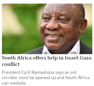 First Ukraine, now Israel. While South Africa is 'burning' or even collapsing economically, socially and in so many other areas, our president wants to intervene in global conflict again. The Union Building in Pretoria could just as easily have been the set of a (fictional)