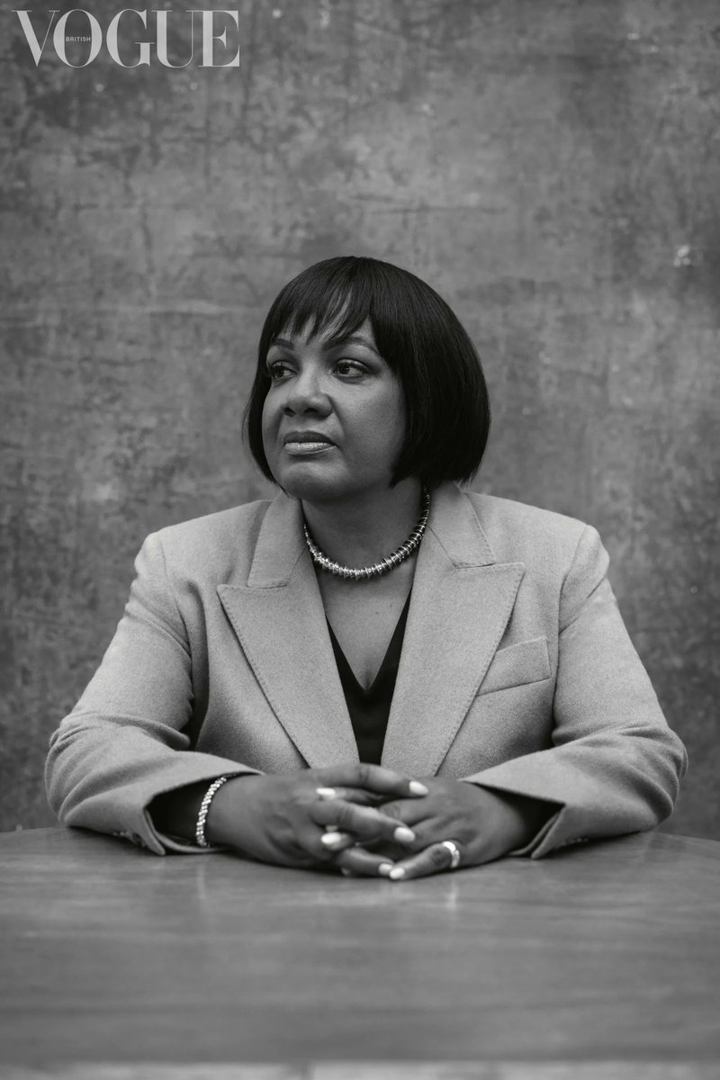 My 12th #BlackHistoryMonth salute goes to Diane Abbott Diane Abbott is BOTH the FIRST Black woman elected into British Parliament and the LONGEST-SERVING Black MP. 👏🏾👏🏾 Ms Abbott was born in Paddington, west London, to Jamaican parents. 🇯🇲 (Pic: by Misan Harriman)
