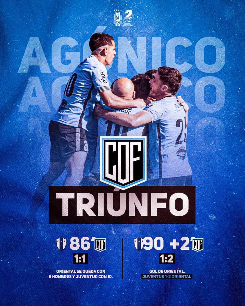SegundaAUF's tweet photo. 👏🏻 ¡𝐐𝐮𝐞́ 𝐭𝐫𝐢𝐮𝐧𝐟𝐨, @orientalfcsad! 

#Temporada2023⚽️ https://t.co/ALXlLDHuge