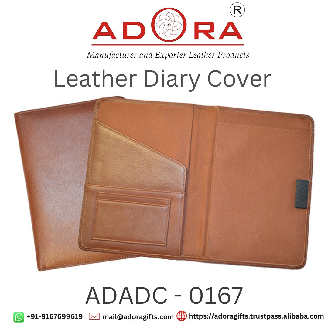 Take note! This genuine leather diary cover is the perfect way to keep your thoughts and ideas organized and secure. 
#genuineleather #leathercover #diarycover #cover #OrganizationEssentials #ProfessionalStyle #asianadores #adoragifts #export #business #wholesaler #cover