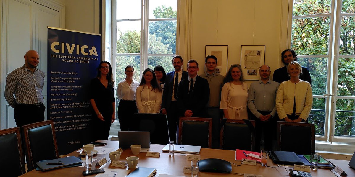 sciencespo's tweet photo. European research is alive and thriving! We are hosting for 2 days the closing event of our @CIVICA_Research programme. Researchers, PhD students, professors from all our 9🇪🇺 partner universities are present to discuss their groundbreaking research projects. @CIVICA_EU https://t.co/8a0AwLZued