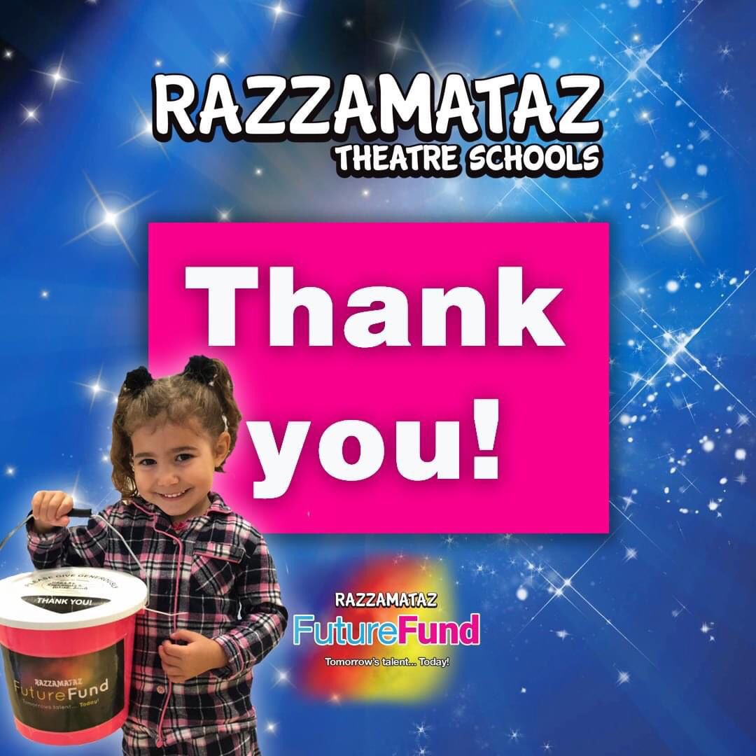 Thank you to everyone who donated their £1 on PJ Day in aid of our <a href="/razzschools/">Razzamataz Theatre Schools</a> Future Fund charity! 
We raised £88.50 🙏🏻❤️

#futurefund #thankyou #fundraising