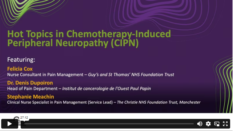 Great series of videos sponsored by Gruenthal about neuropathic pain and the use of capsaicin patches - Qutenza.  Pathophysiology, application, chemo induced neuropathy, and painful diabetic neuropathy.  Worth a look grunenthalhealth.co.uk/en-gb/healthca…