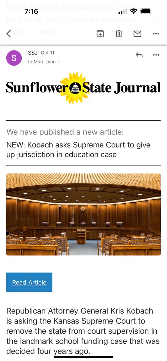 But of course. #ksleg has PROVEN itself untrustworthy to constitutionally fund #ksed without it- refuses to *statutorily* fund special ed: currently 69% of excess costs, when the law #ksleg wrote requires 92%.

Just as test scores are rebounding…better nip THAT in the bud! 😳