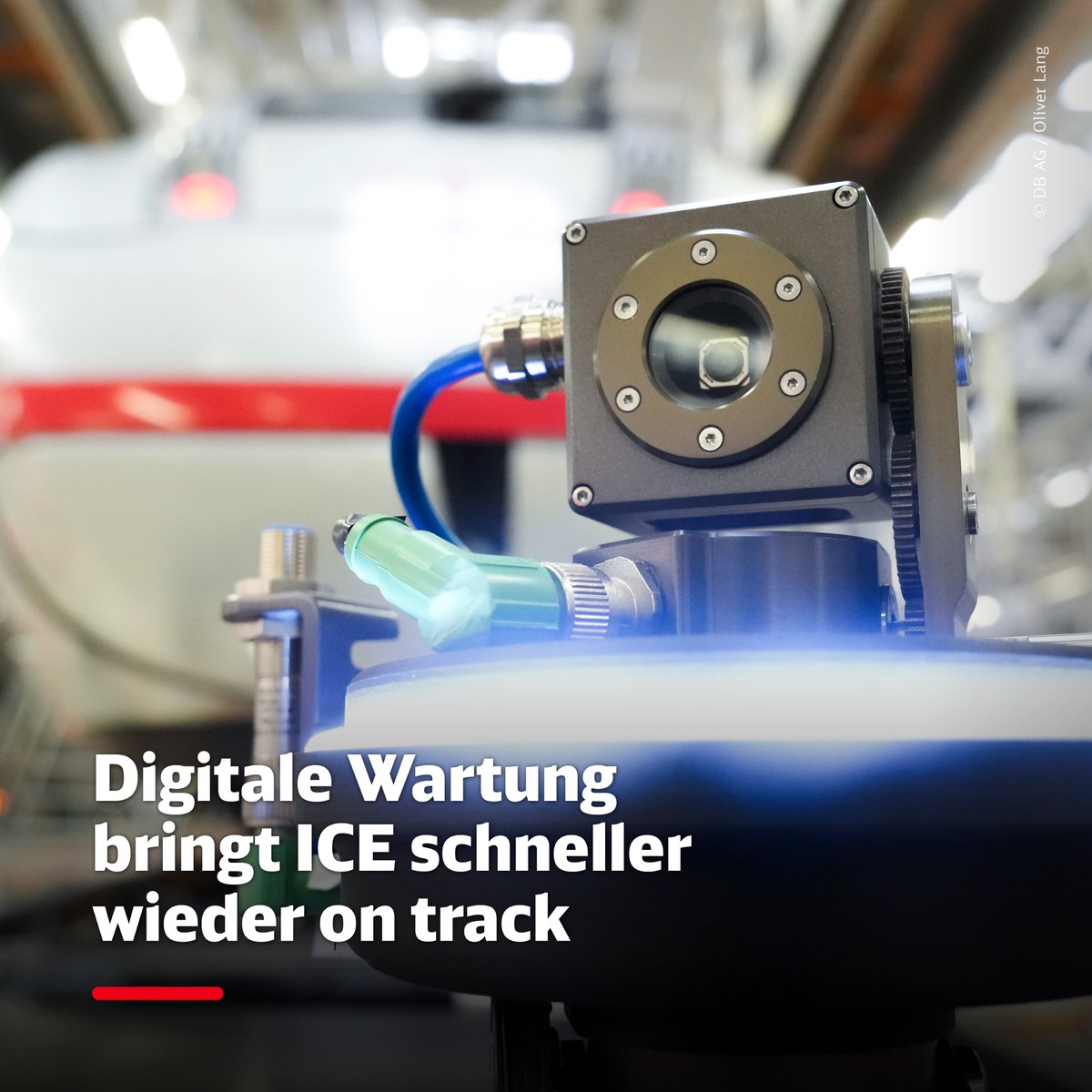 Mehr Effizienz durch digitale Wartung: Mit Hilfe von #Robotern und #KI werden ICE jetzt auch digital geprüft. Für das E-Check genannte Verfahren investiert die #DB 55 Millionen Euro. So sind die #ICE schneller für unsere Fahrgäste wieder im Einsatz. deutschebahn.com/de/presse/pres…