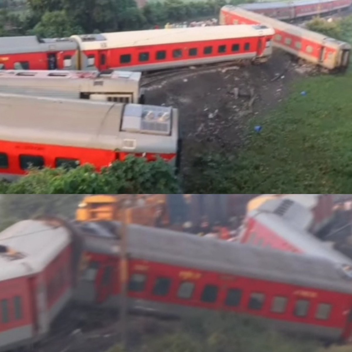 बक्सर ट्रेन हादसे में ताश के पत्ते की तरह बिखर गए ट्रेन के डिब्बे! पटरी से उतर खेत में गिरे डिब्बे!