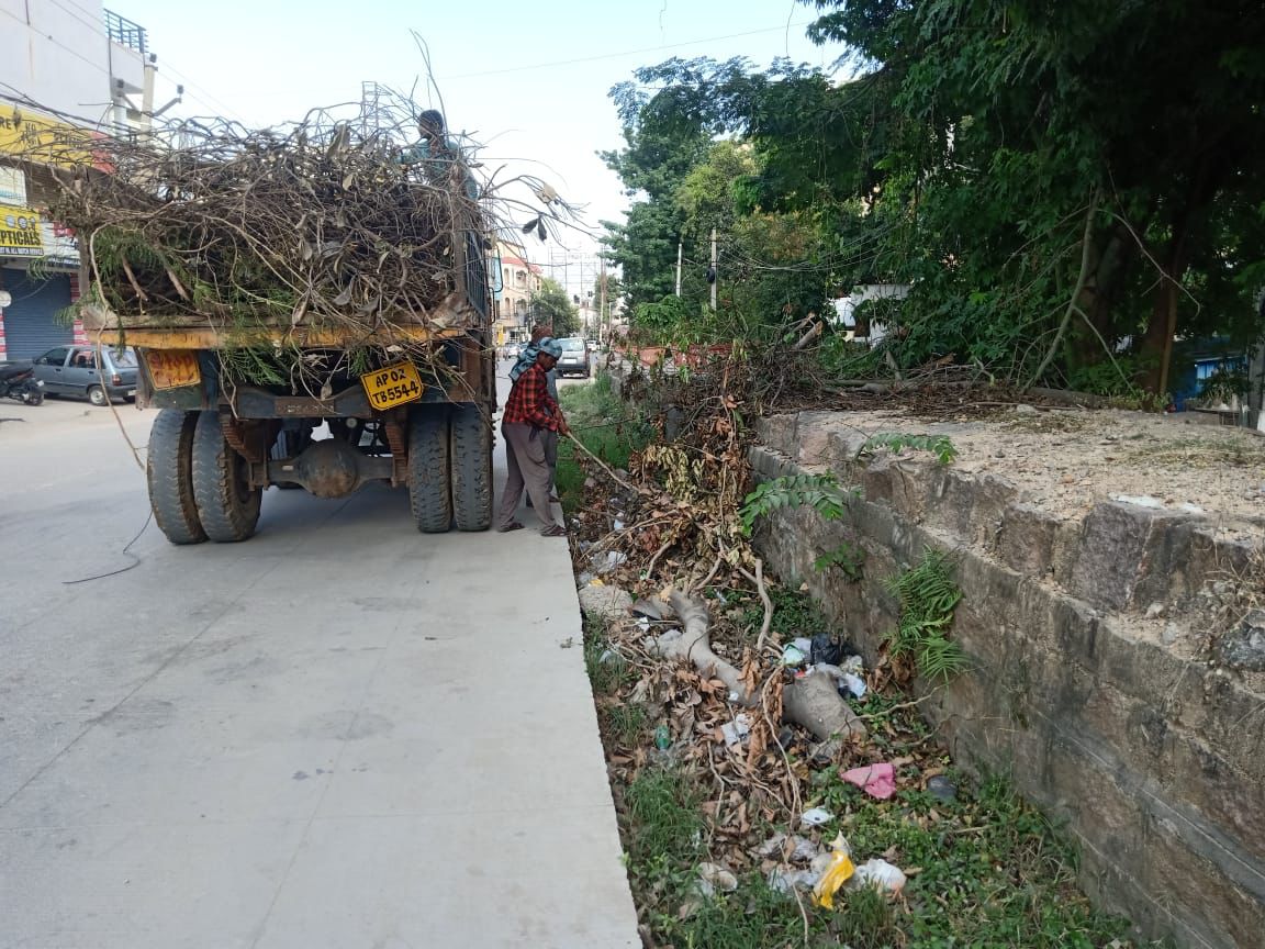 EEmanikonda's tweet photo. @ajaymaryala @ManikondaMc @SwachhManikonda @AEMANIKONDA @shrikantkovela @ManaManikonda @SitaramDhulipa1 @ManikondaM88292 @cdmatelangana @MMRWA4 Tree branches lifted beside govt school https://t.co/BPxsMzy5ub