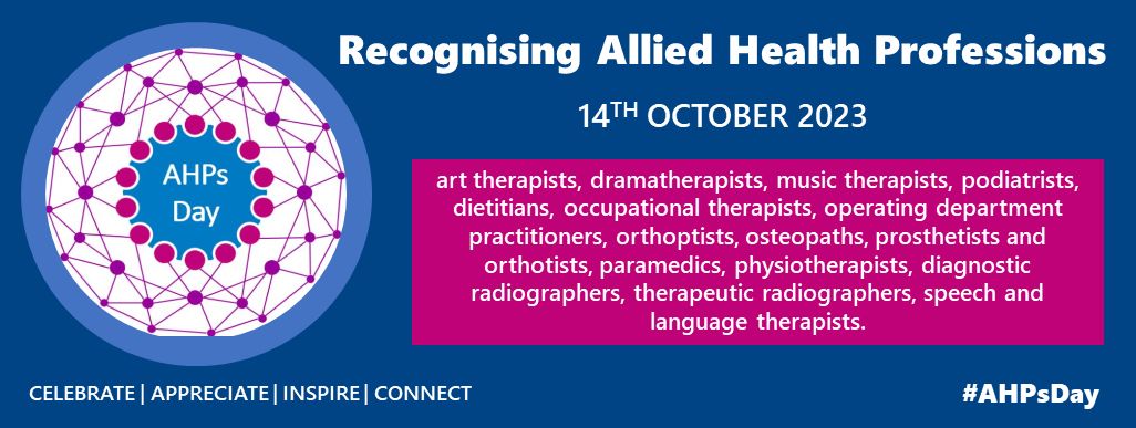 I loved talking to a range of AHP colleagues today about our People Priority. We are celebrating our Allied Health Professionals for two weeks at BWC.. I would add our wonderful play therapists to this list for the 14th October Date. Thank you for the questions too #bigupAHP's