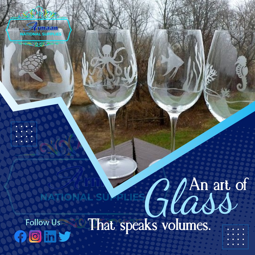 An art of glass that speaks volumes. Visit our ARMAAN NATIONAL SUPPLIES shop and win exciting promo codes to win more articles at a lower price. 
.
.
.
.
#glassetching #etchedglass #customglass #glassart #etchingdesigns #decorativeglass #twitterpost #twittermarketing #twitterpage