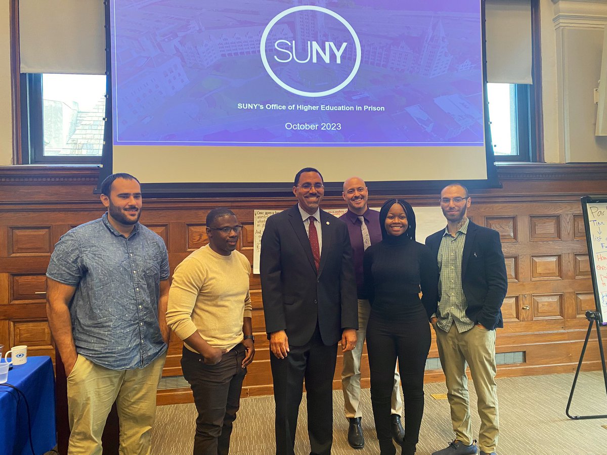 JohnBKing's tweet photo. Grateful to talk with @SUNY Higher Education in Prison leaders, faculty, & alumni yesterday. Proud to have worked on launch of #SecondChancePell as Secretary of Education for @BarackObama & looking forward to continuing to grow our higher ed in prison programs as @SUNYChancellor. https://t.co/TdSlfJ3bJi