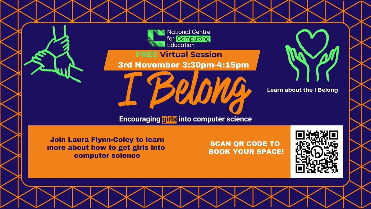 The NCCE have just launched their brilliant new initiative, called 'I Belong'. 'I Belong' supports girls getting into GCSE Science, and we'd love to tell you more about this during our virtual, FREE session on 3rd Nov! Book your space here! buff.ly/46MX3ZC