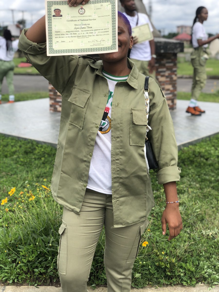 Congratulations to me, NYSC done and dusted 🤭