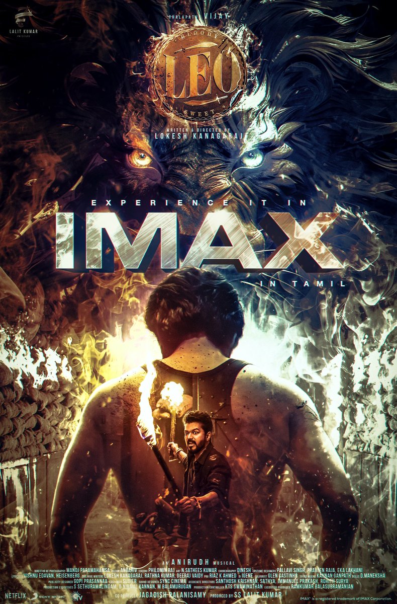 letscinema's tweet photo. #LEO in IMAX | Official poster. https://t.co/K5jVpf55uk