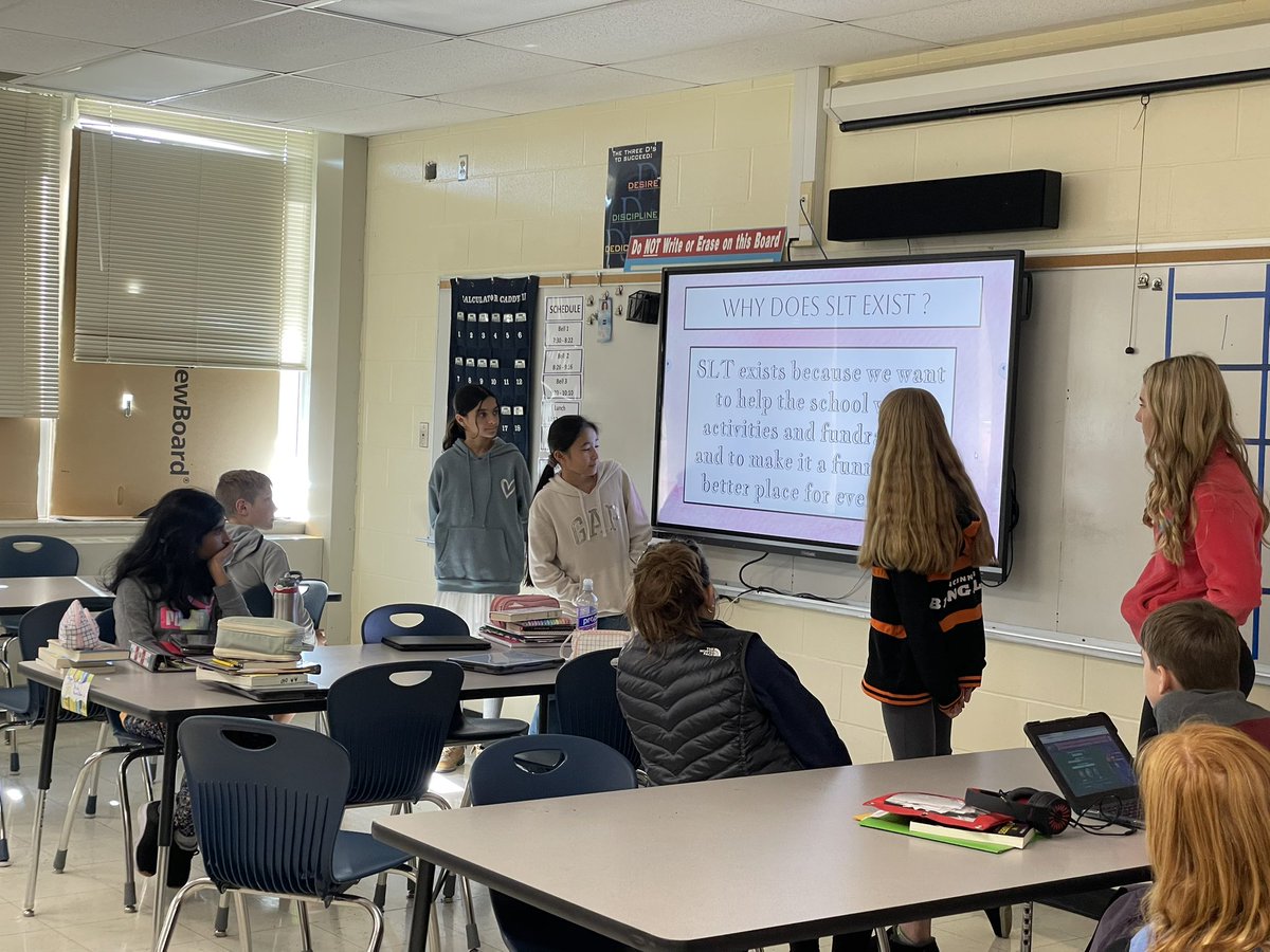 Student Leadership Team members prepared and presented to their imPACT classes today to introduce themselves and explain what SLT does! @KJHKnights