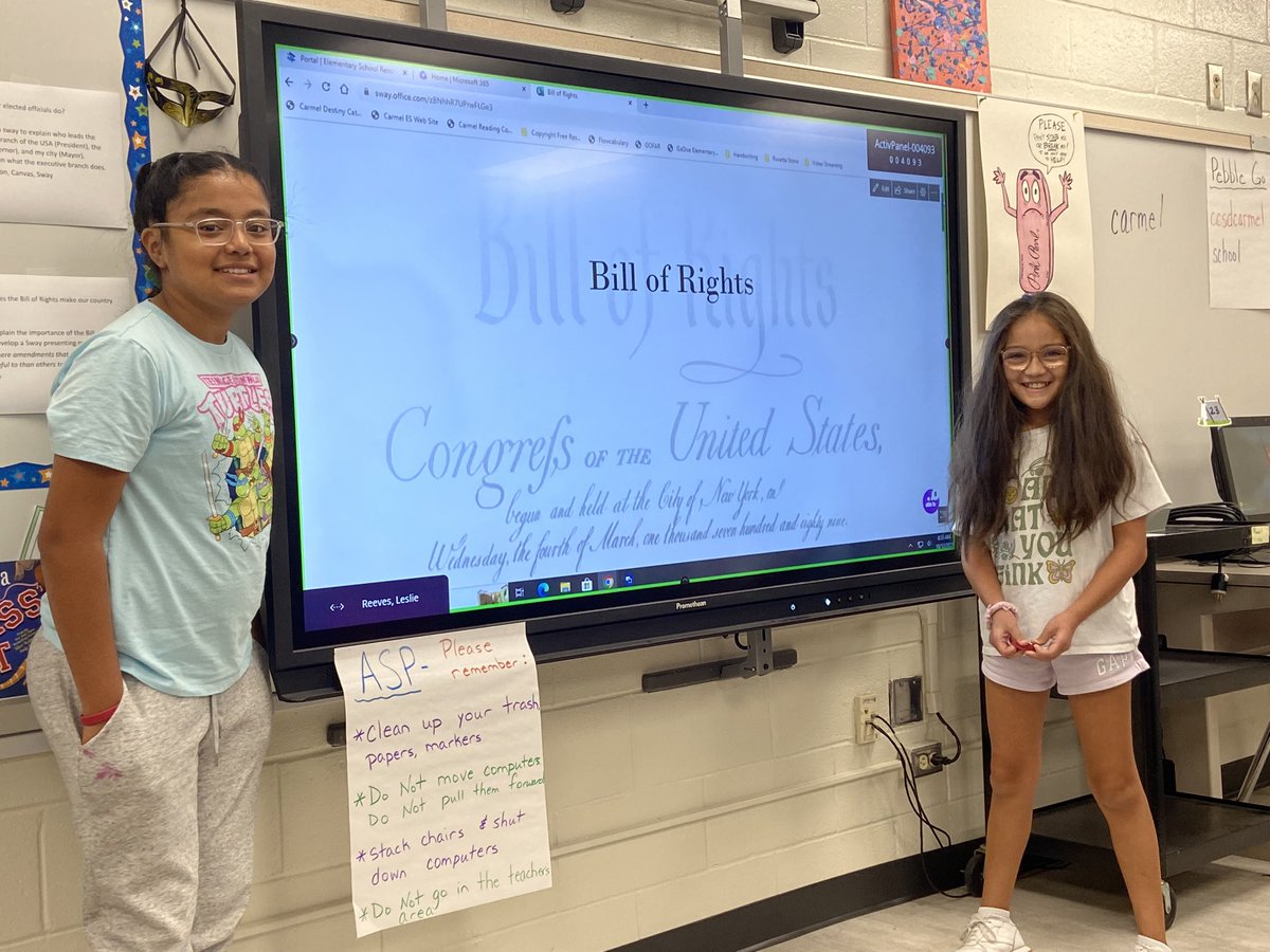 Presenting our SWAY providing evidence supporting which Amendments are most important in today’s world. Also explaining how our Bill of Rights makes the USA unique! ♥️♥️ <a href="/Royal_Educators/">Elizabeth Godwin & Natalie Cosby</a> <a href="/CarmelESColts/">CarmelElementary</a> <a href="/CherokeeSchools/">Cherokee Co. Schools</a>