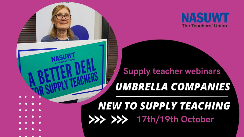 Don't miss the webinar for NASUWT on the 17th October 18:00pm till 19:00pm. HMRC will deliver a workshop to highlight to supply teachers issues associated with tax non-compliance and umbrella companies. #NASUWTWalsall <a href="/NASUWT/">NASUWT</a>