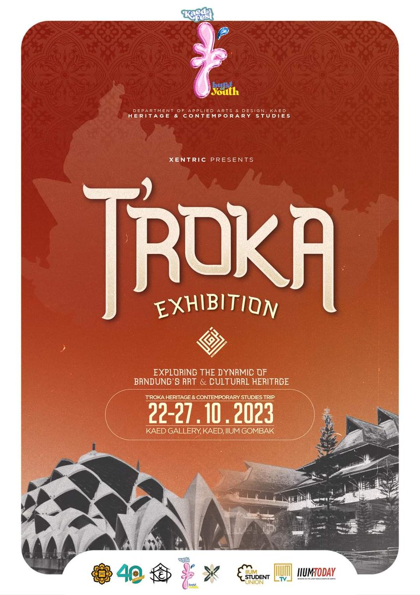 archimickaed's tweet photo. 🎋 T'ROKA HERITAGE EXHIBITION 📜

Assalamualaikum w.b.t ✨

XENTRIC, Year 3 of Applied Arts and Design specially brings you, T'Roka Heritage Exhibition! https://t.co/0oZG14Egfn