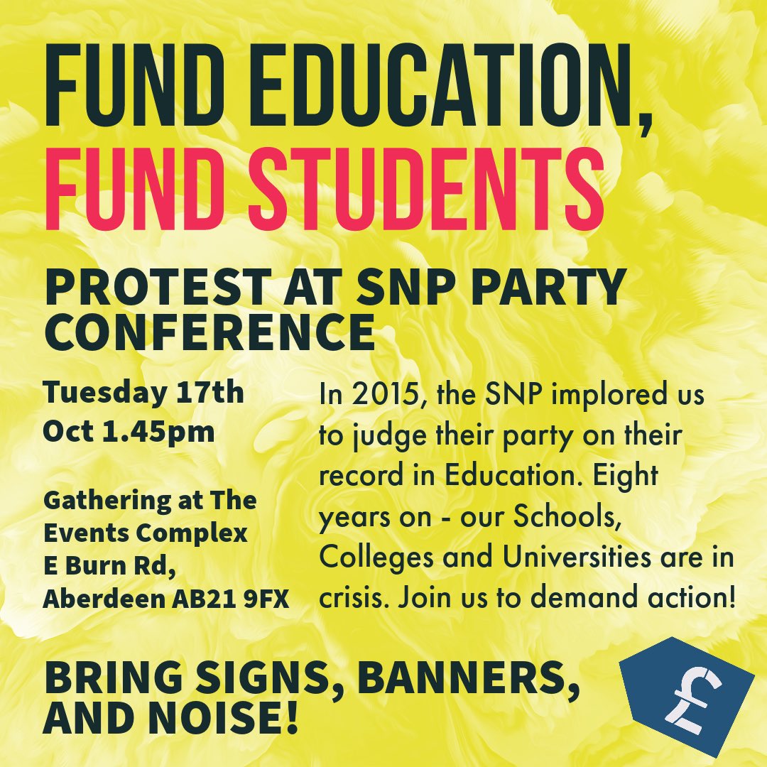 Join us to demand action to solve Scotland’s Education Crisis. #SNP #education #student #CostOfLivingCrisis #solidarity