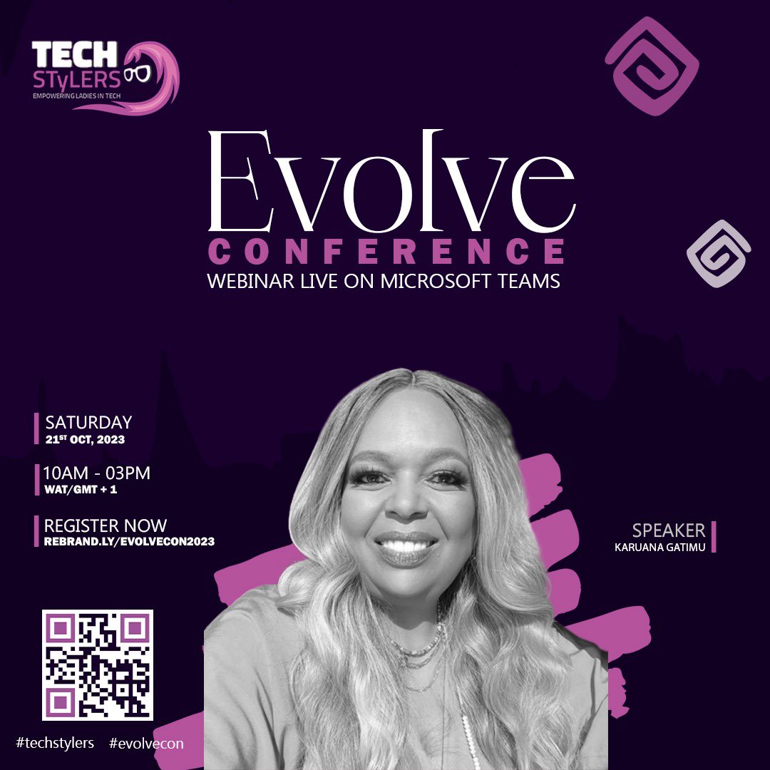 Tech_Stylers's tweet photo. We're thrilled to welcome @Karuana, a powerhouse in #tech with over 25years experience and a Principal Manager at #Microsoft to #EvolveCON2023
Get ready to level up your tech game and career! #evolvecon #techstylers #microsoft
🔗Register 👉🏽 https://t.co/bz8XOqzB4m https://t.co/Qwv3gP00dR