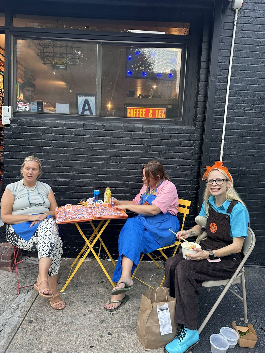 A must see on 3rd right off Ave B. Artist Lucy Sparrow created a Bagel Shop with liquor store in the back and everything is made out of felt!!! And for sale.