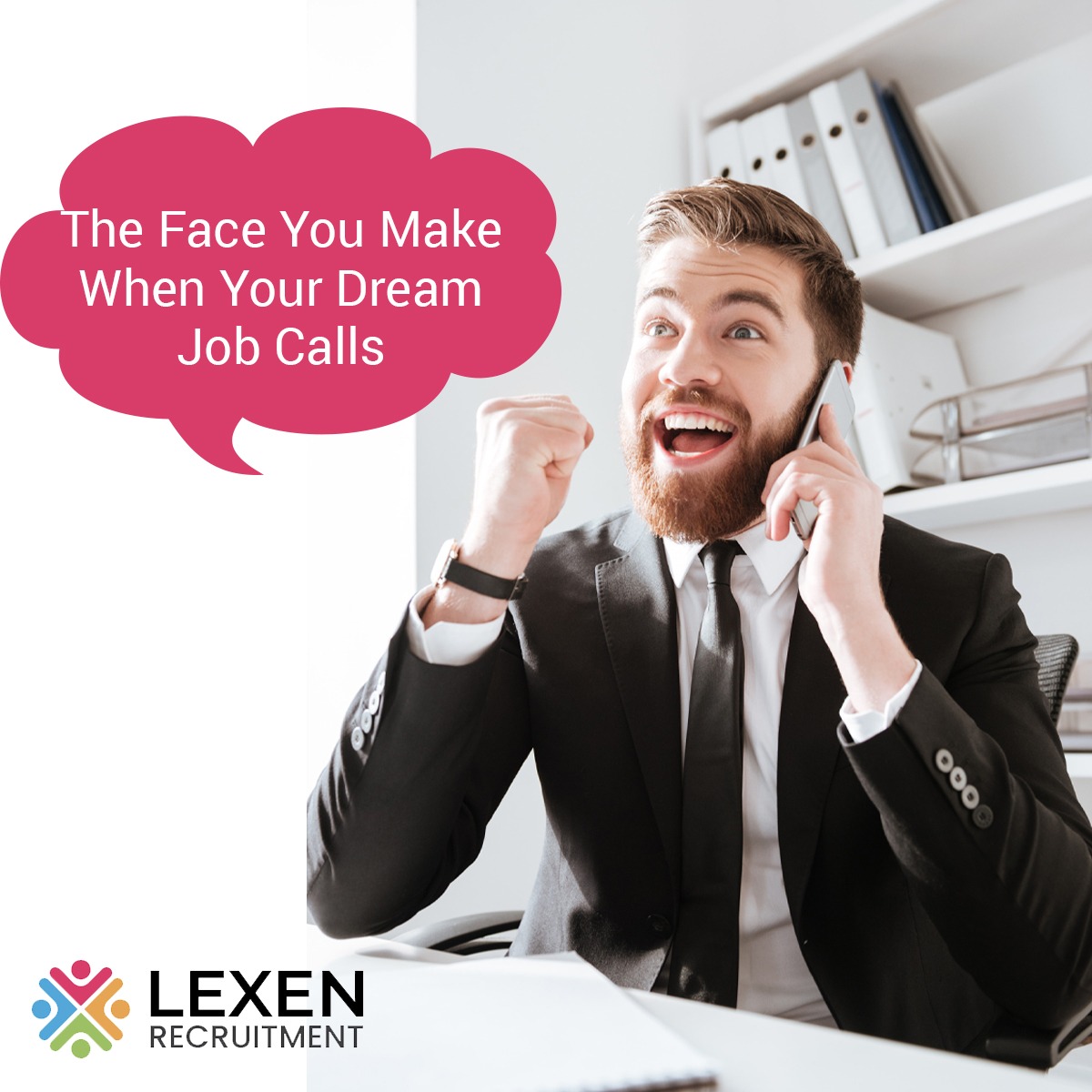 When that long-awaited dream job finally calls and you try to play it cool, but your face betrays your excitement! 😄

#recruitment #recruiters #lexenreqruitment #jobsinuk #ukrecruitment #London #construction #technology #nhshospitals #healthcare #digital #jobs #ukjob