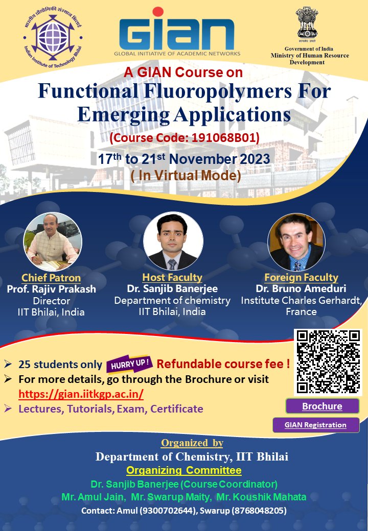 For details Scan the QR or visit gian.iitkgp.ac.in
Contact : Amul (9300702644), Swarup (8768048205)