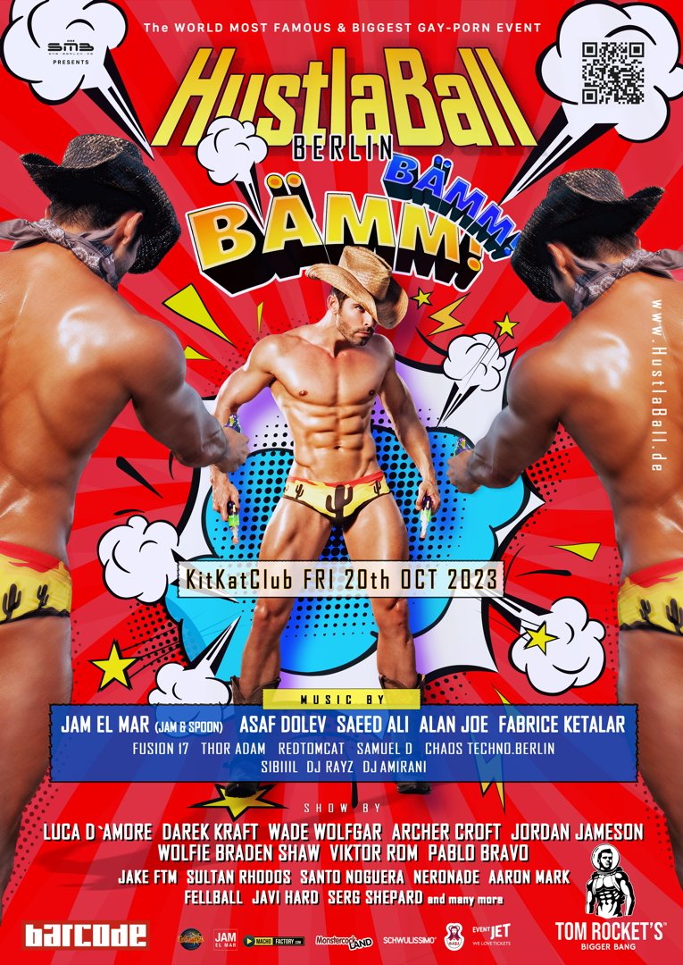 Just one more week for the 19th HustlaBall Berlin
Get your Tickets

hustlaball.de/tickets/
#hustlaball #afterball #kitkatclub #gayporn