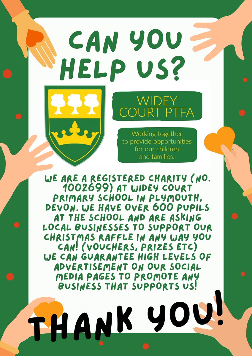 WideyCourtPTFA (@wideyptfa) on Twitter photo Can you support us here <a href="/wideyprimarysch/">Widey Court Primary School</a> ? Get in touch if you would like us to promote your business by supporting our raffle 😊 Can you support us here <a href="/wideyprimarysch/">Widey Court Primary School</a> ? Get in touch if you would like us to promote your business by supporting our raffle 😊