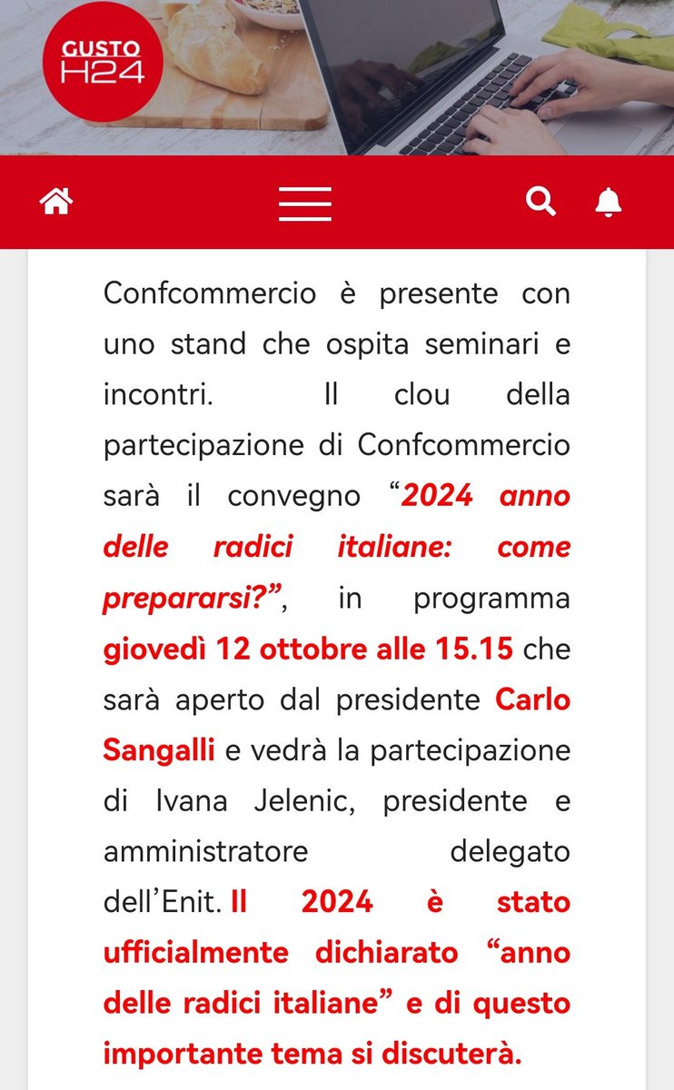 EdTroiano's tweet image. OGGI A RIMINI FIERA @IEGexpo
convegno “2024 anno delle radici italiane: come prepararsi?”, in programma alle 15.15 con #Sangalli e Ivana #Jelenic, presidente e amministratore delegato dell’#Enit
@marcoforc @BettaVitali @sassi_mario @pino_zuliani