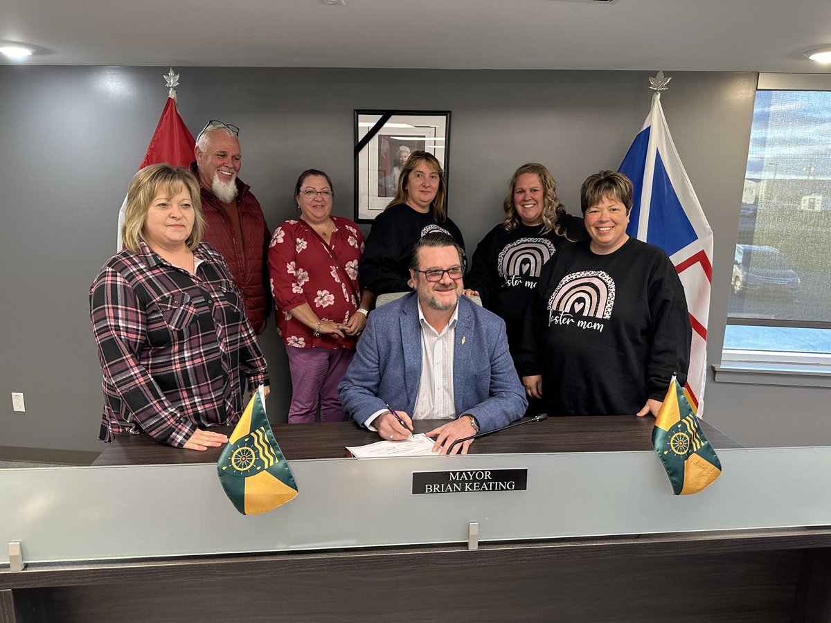 Foster Families Newfoundland and Labrador (@fosterfamilies) on Twitter photo Thank you to the Town of Marystown and Garnish for signing the proclamation for Foster Families Month. <a href="/CSSD_GovNL/">Families and Affordability</a> <a href="/TownofMarystown/">Town of Marystown</a> @townofgarnish <a href="/JeffDwyerMHA/">Jeff Dwyer</a> Thank you to the Town of Marystown and Garnish for signing the proclamation for Foster Families Month. <a href="/CSSD_GovNL/">Families and Affordability</a> <a href="/TownofMarystown/">Town of Marystown</a> @townofgarnish <a href="/JeffDwyerMHA/">Jeff Dwyer</a>