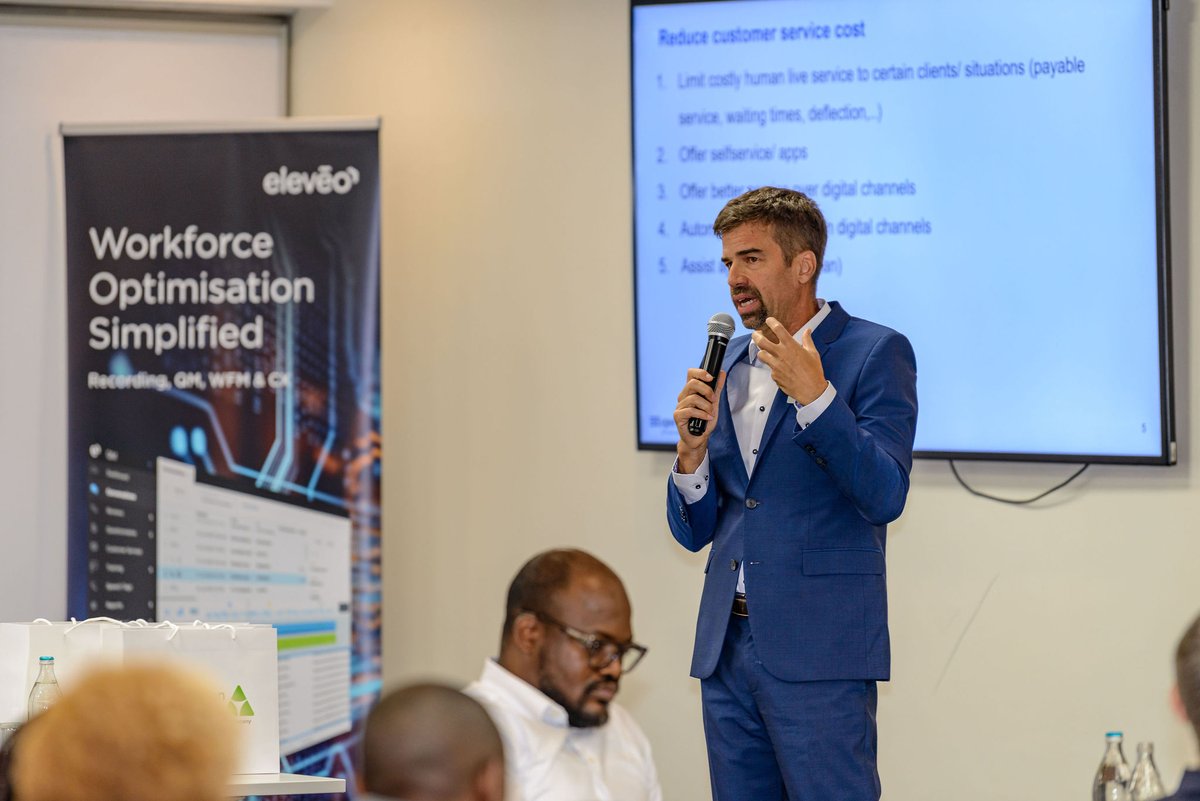 Expertflow's tweet image. Grateful to all attendees of the CXBR Workshop in Nairobi, hosted by Dimension Data and Elevēo! Expertflow CEO Andreas Stuber presented on latest trends in “Digital First Customer Service” and met with partners and customers.
Let&apos;s keep innovating customer experiences together!