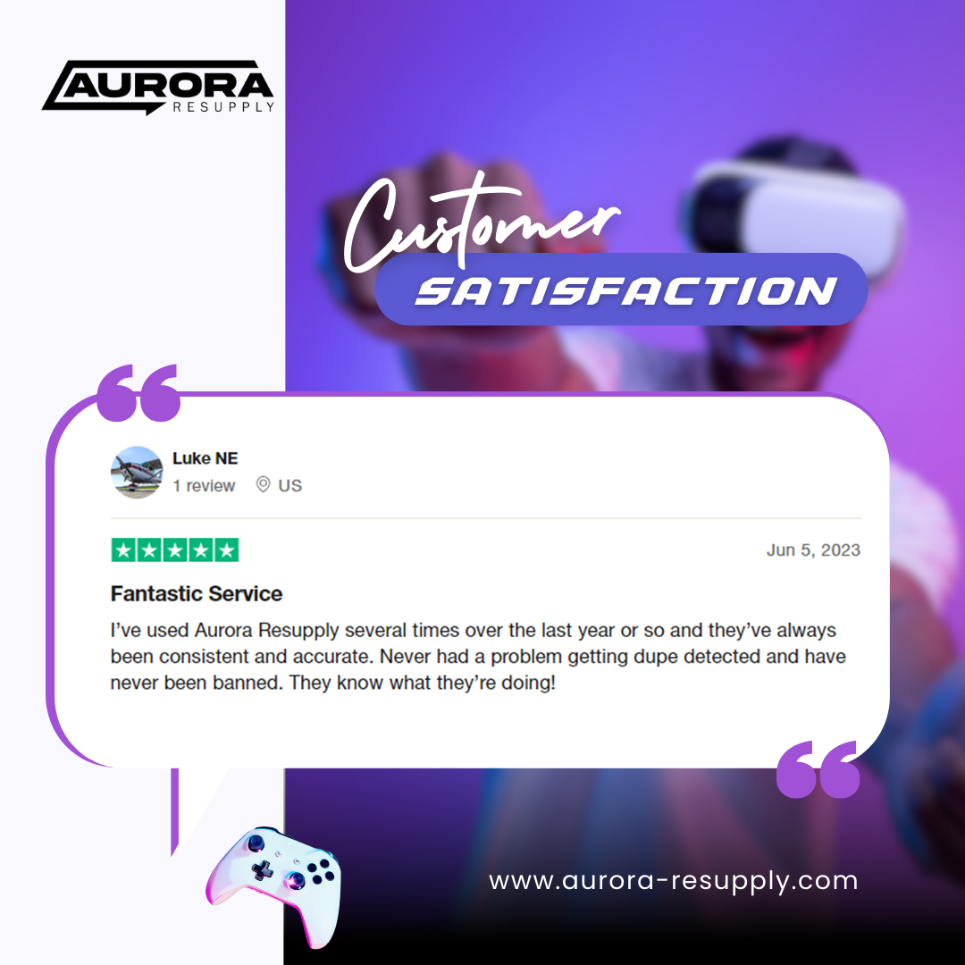 Thank you for your continued support! We're thrilled to hear you've had consistent, accurate experiences with us.  😊🙌
.
👉Visit Our Review Page - bit.ly/446v5qy
.
#auroraresupply #customertestimonials #HappyGamers #gamelovers❤ #satisfycustomer✔️ #happyclientreview